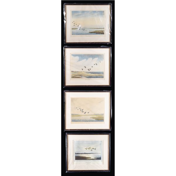 4 LIMITED EDITION WATERFOWL PRINTS BY J.D. KNAP.