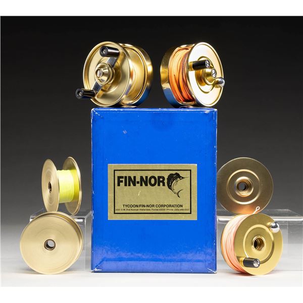 2 HARD TO FIND FIN-NOR #1 FLY REELS WITH EXTRA