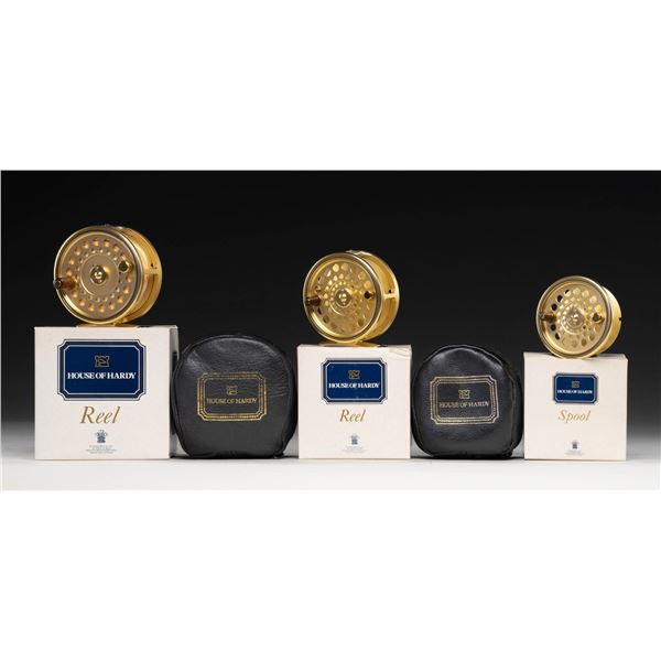 2 HARDY SOVEREIGN FLY REELS 1 WITH EXTRA SPOOL.