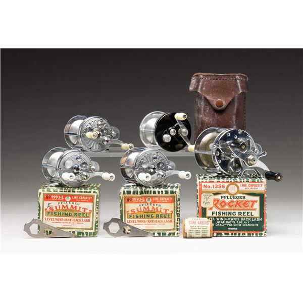 5 BAIT CASTING REELS.