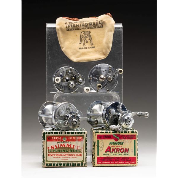 4 BAIT CASTING REELS.