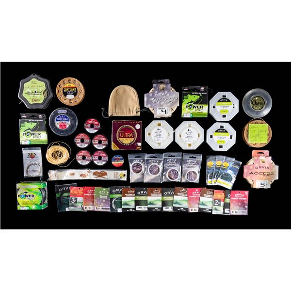 FISHERMEN'S LOT OF FLY LINES, TIPPETS & ETC.