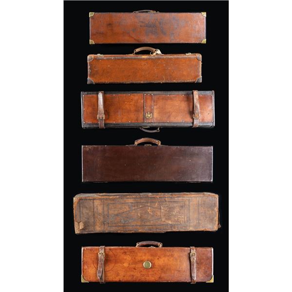 6 BRITISH STYLE HARD GUN CASES.