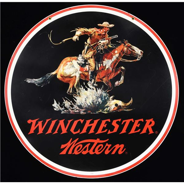 LARGE WINCHESTER WESTERN DOUBLE SIDED ADVERTISING