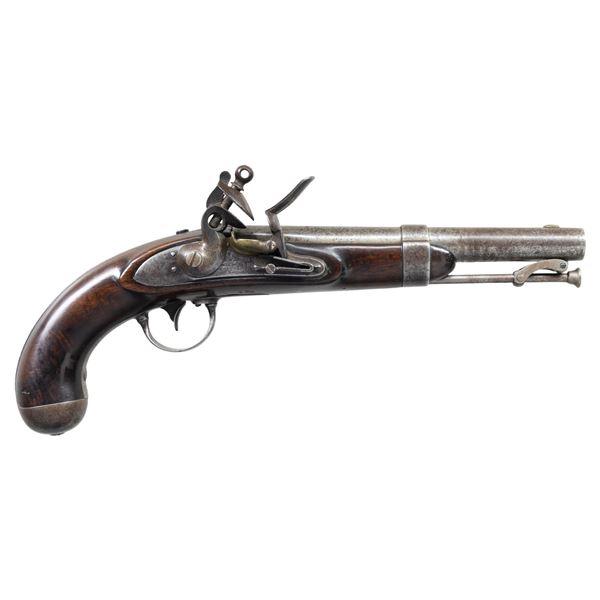 WATERS MODEL 1836 FLINTLOCK MARTIAL PISTOL.