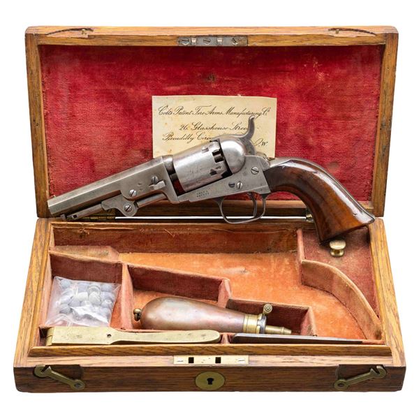 COLT 1849 POCKET LONDON MODEL CASED REVOLVER.
