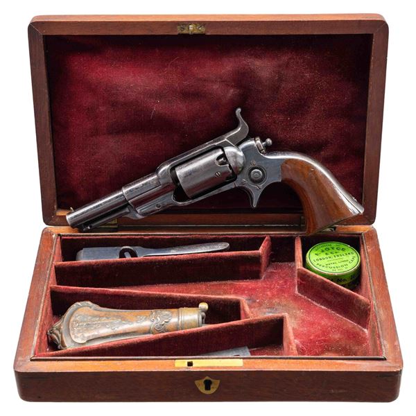 CASED COLT MODEL "7" 1855 ROOT REVOLVER.