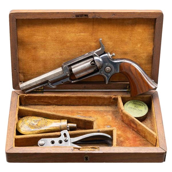 COLT 1855 ROOT MODEL 4 CASED REVOLVER.