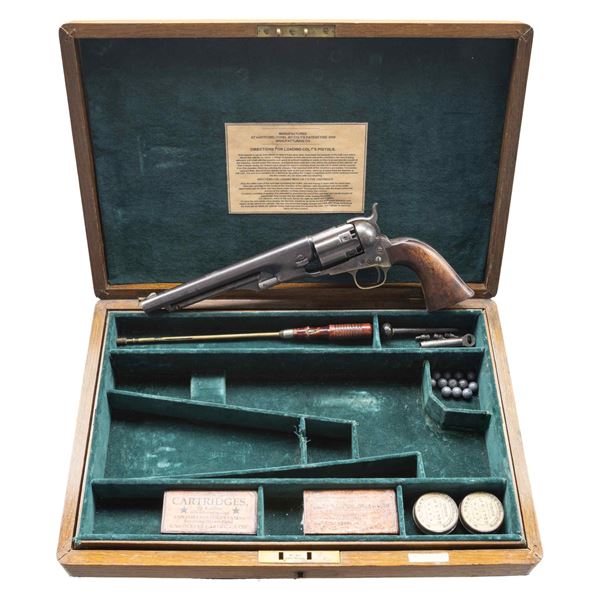 EARLY FINE FLUTED COLT MODEL 1860 ARMY REVOLVER.