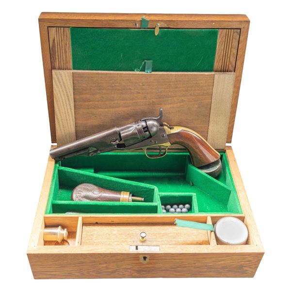 COLT 1862 POLICE REVOLVER IN MODERN LAP DESK.