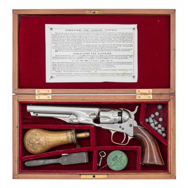 CIVIL WAR CASED COLT MODEL 1862 POLICE REVOLVER.