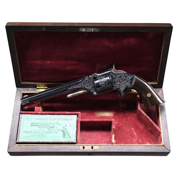 WONDERFUL S&W No. 2 REVOLVER; CASED AND NIMSCHKE