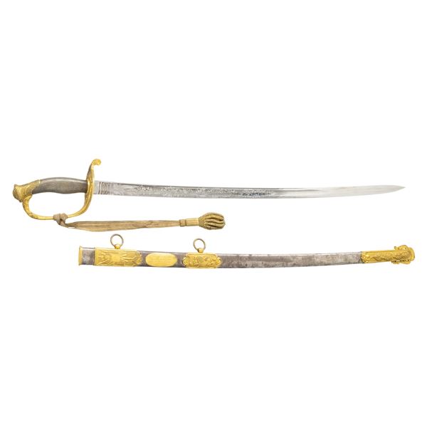 EXCEPTIONAL SILVER GRIP PRESENTATION SWORD OF LT.