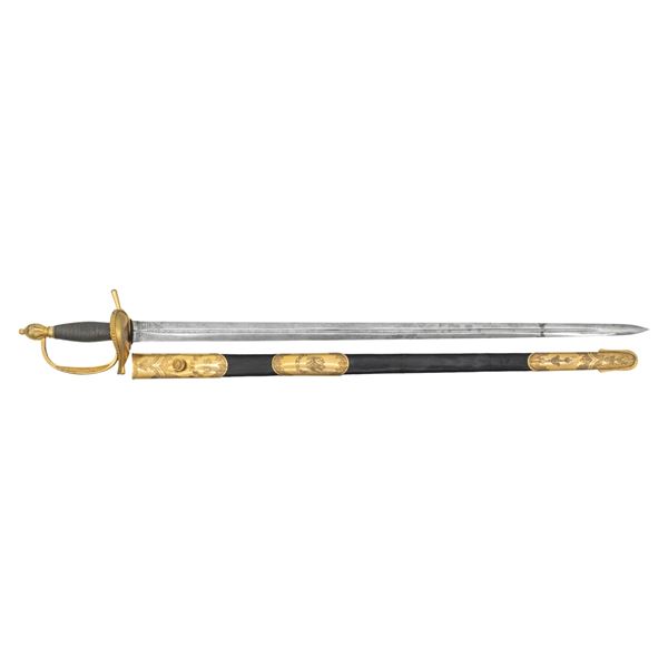 RARE US M1832 REGULATION GENERAL OFFICER'S SWORD.