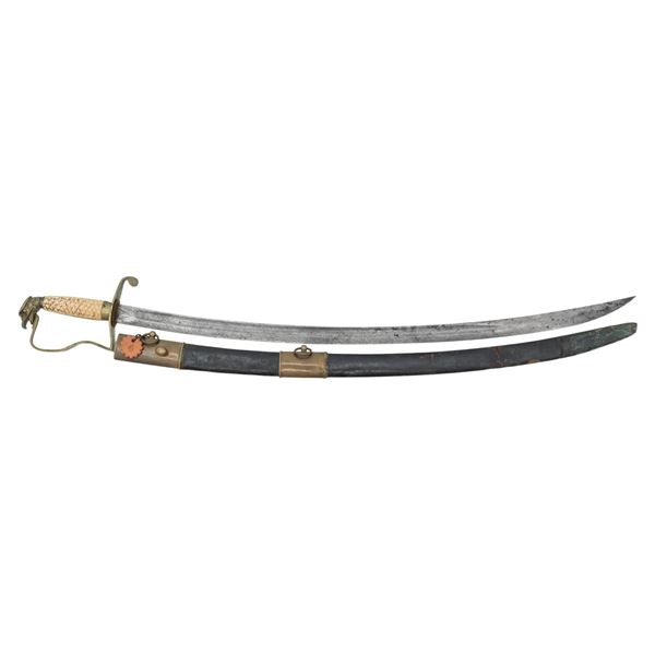 LATE FEDERAL PERIOD US MILITIA OFFICER SWORD.