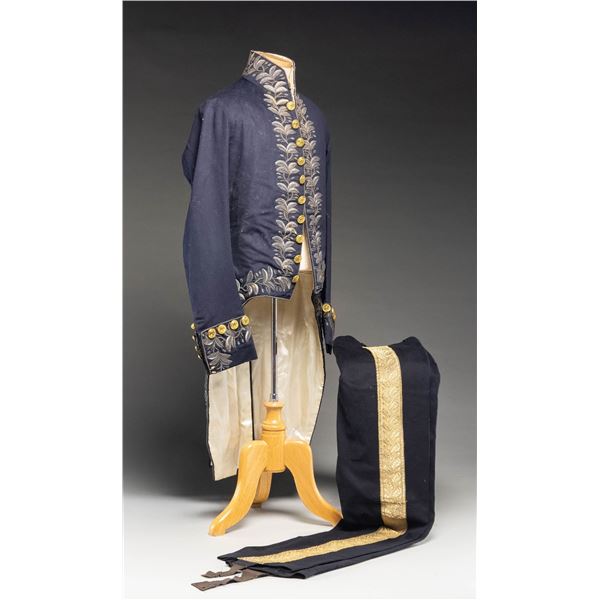 LATE FEDERAL PERIOD US DIPLOMATIC COAT & PANTS FOR