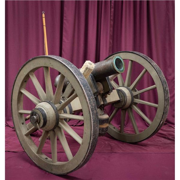 FINE CIVIL WAR AMES 1863 DATED BRONZE 12-POUNDER