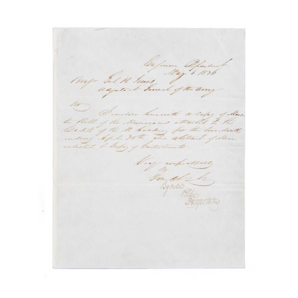 ROBERT E LEE SIGNED MILITARY LETTER.