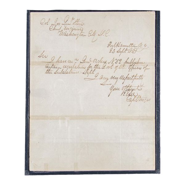 ROBERT E LEE AUTOGRAPH LETTER SIGNED.