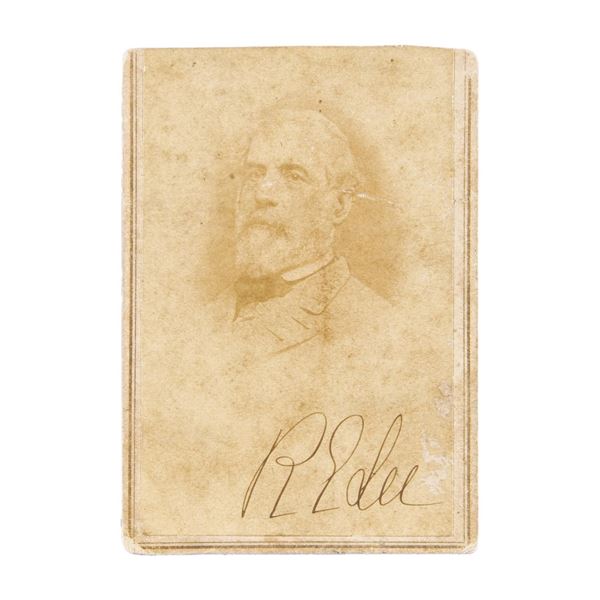 ROBERT E LEE IN UNIFORM SIGNED CDV.