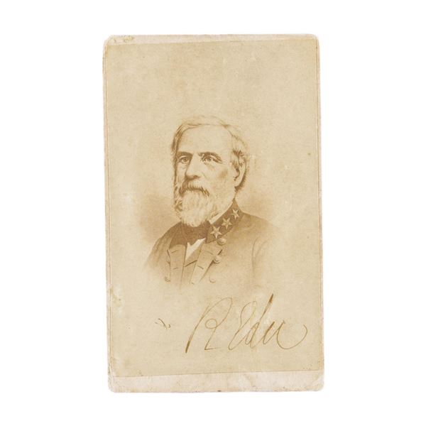 ROBERT E LEE IN UNIFORM SIGNED CDV.
