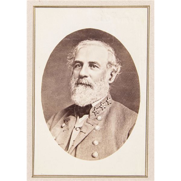 RARE WARTIME ALBUMIN PHOTOGRAPH OF ROBERT E LEE.