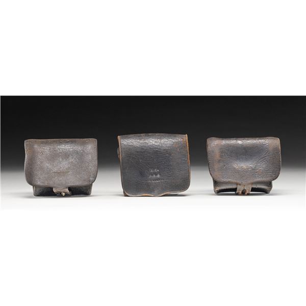 THREE CIVIL WAR U.S. NAVY FUSE BOXES.