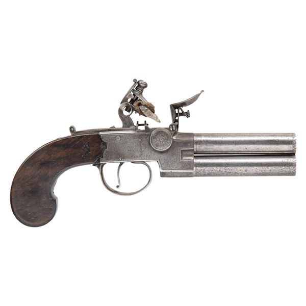 ENGLISH NICHOLSON CENTER HAMMER O/U FLINTLOCK
