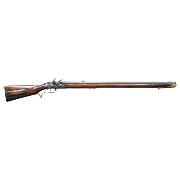 IMPRESSIVE HEAVY LONG BARREL FLINTLOCK JAEGER TYPE