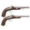 Image 2 : CASED SET OF BELGIAN PERCUSSION TARGET PISTOLS.