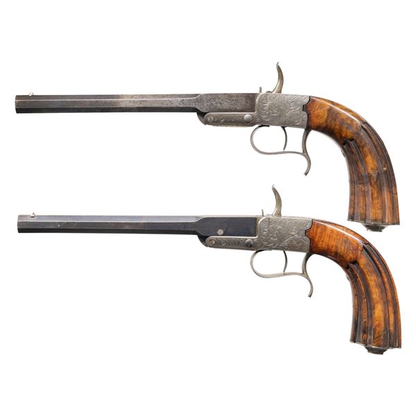 UNMARKED MATCHED PAIR OF INLINE PERCUSSION PARLOR