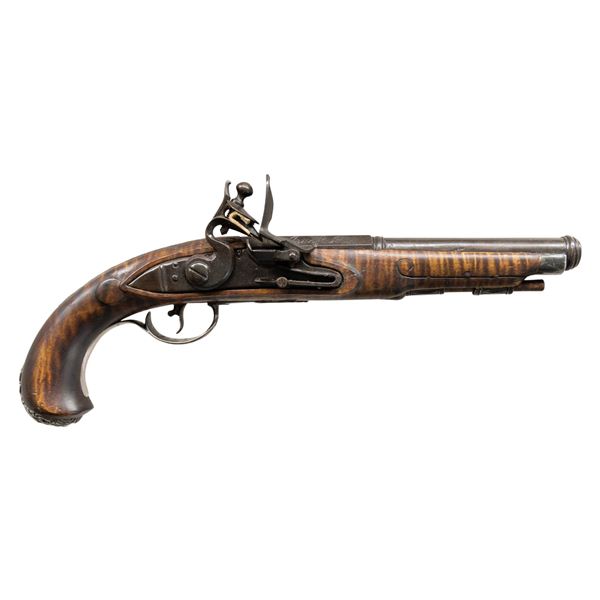J. P. BECK MARKED CONTEMPORARY FLINTLOCK PISTOL.