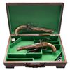 Image 1 : CASED PAIR OF A. HOLLY CONTEMPORARY FLINTLOCK