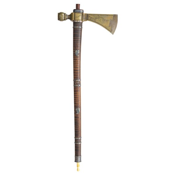 FINE CONTEMPORARY PIPE TOMAHAWK BY LARRY MROCK,