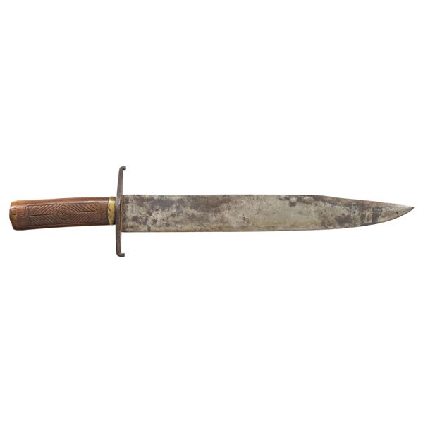 FINE LARGE CONFEDERATE SIDE KNIFE.
