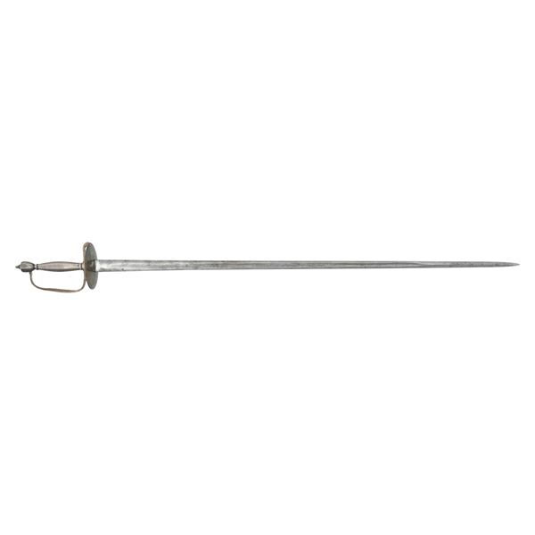 18TH CENTURY SILVER HILTED SMALL SWORD.