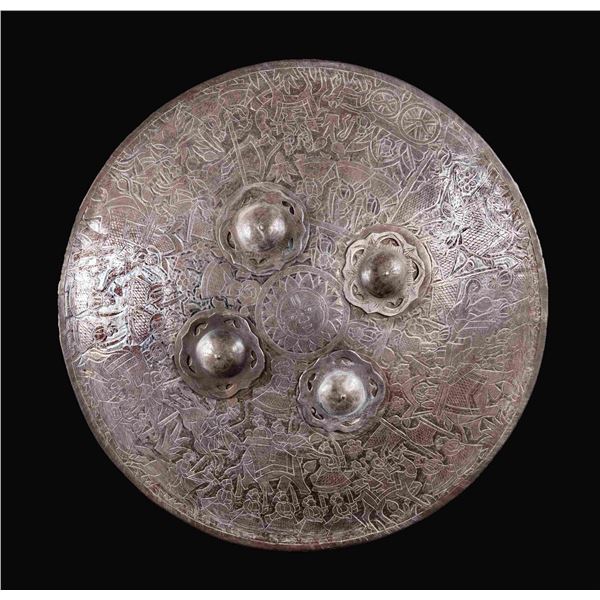 INDO-PERSIAN SHIELD OF THE 18th OR 19th CENTURY.