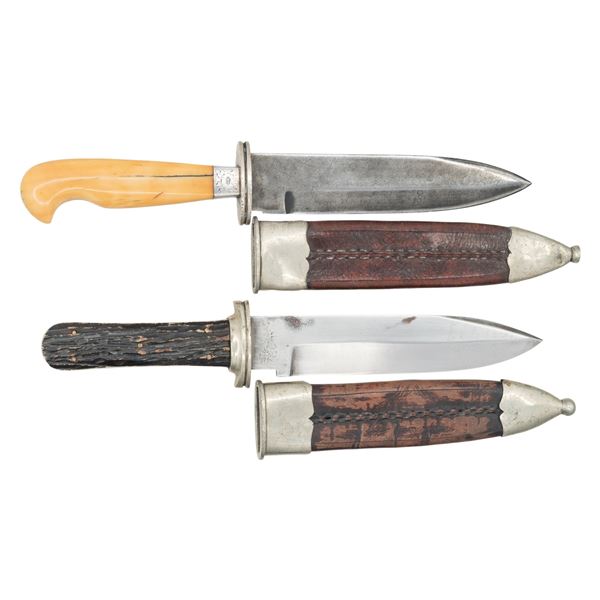 TWO FAKE WILL & FINCK BOWIE KNIVES.