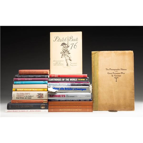 ASSORTED ARMS & HISTORICAL BOOKS.