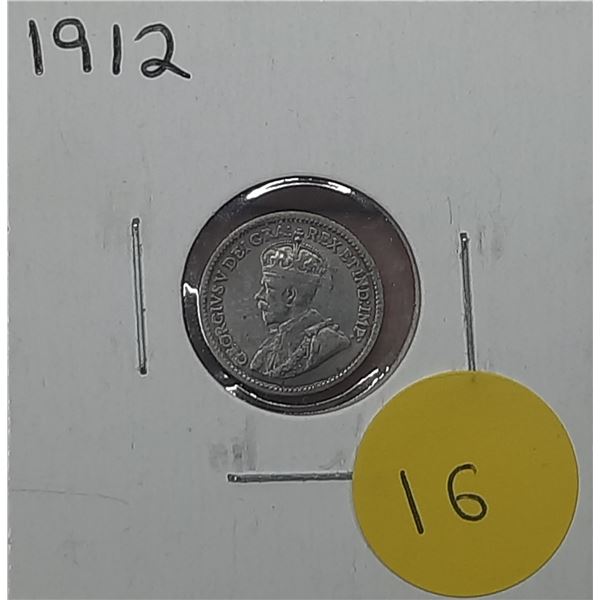 1912 Canadian Silver Five Cents
