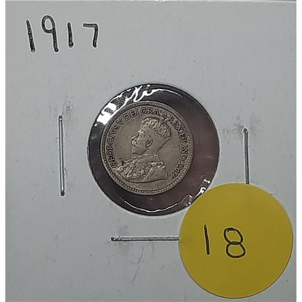 1917 Canadian Silver Five Cents