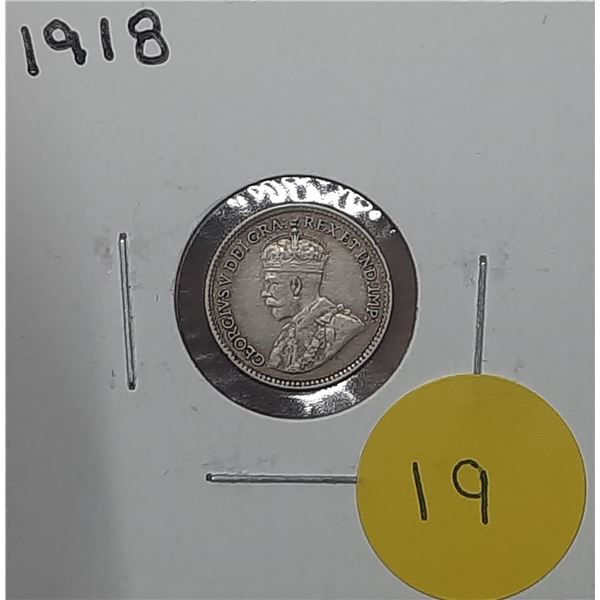 1918 Canadian Silver Five Cents