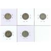 Image 2 : 1917-1921 Canadian Silver 10 Cents Coins.