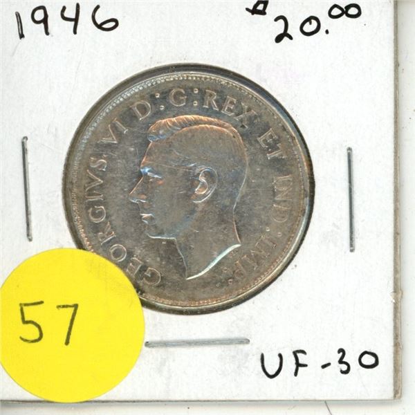 1946 Canadian Silver Fifty Cents.