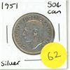 Image 1 : 1951 Canadian Silver Fifty Cents.