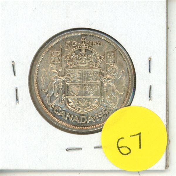 1956 Canadian Silver Fifty Cents.