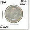 Image 2 : 1961 Canadian Silver Fifty Cents.