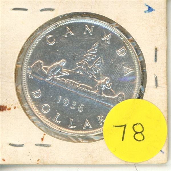 1936 Canadian Silver Dollar.