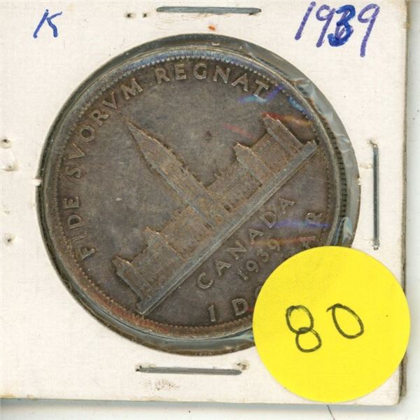 1939 Canadian Silver Dollar.