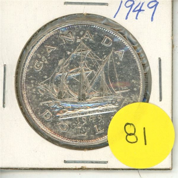 1949 Canadian Silver Dollar.